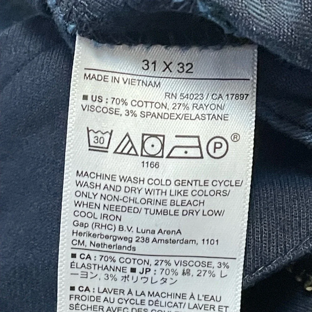 Banana Republic Slim Fit Navy‎ Blue Chino Pants Mens 31x32 731301 NWT